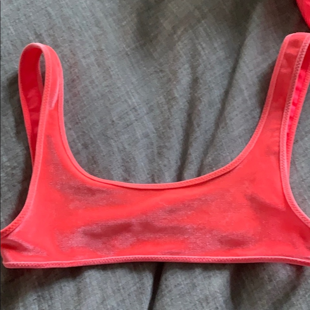 triangl hot pink velvet bikini